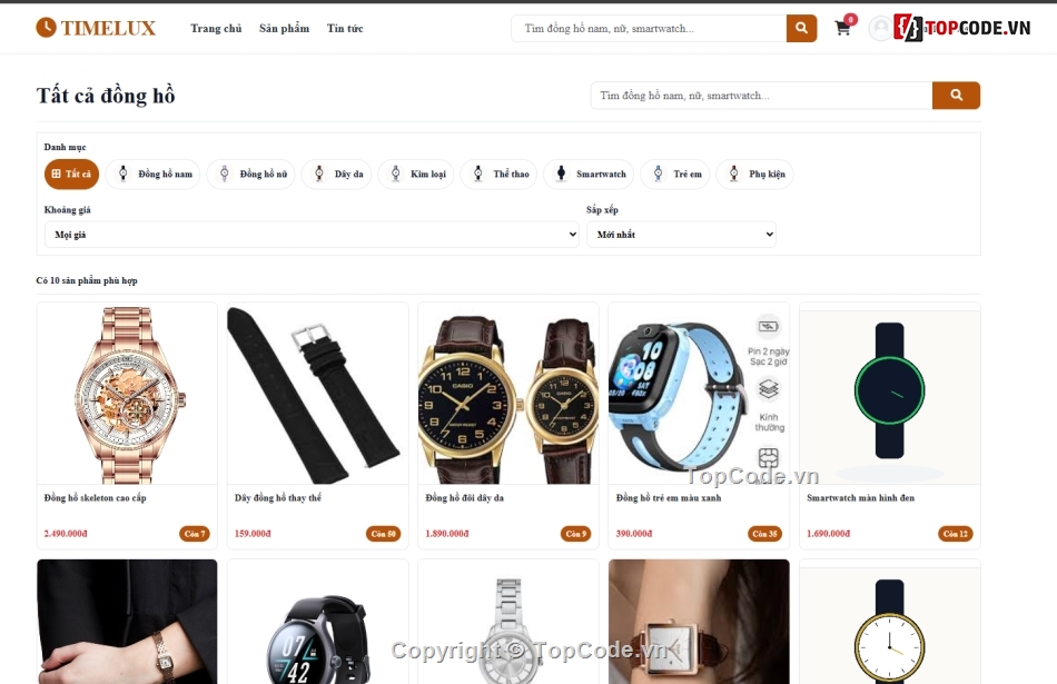 web bán đồng hồ,đồ án web,bán đồng hồ